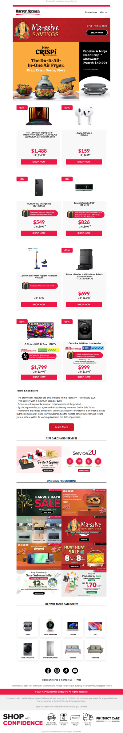 Huat Into Big CNY Savings: Up to 82% OFF + Lucky Deals Up to $88!