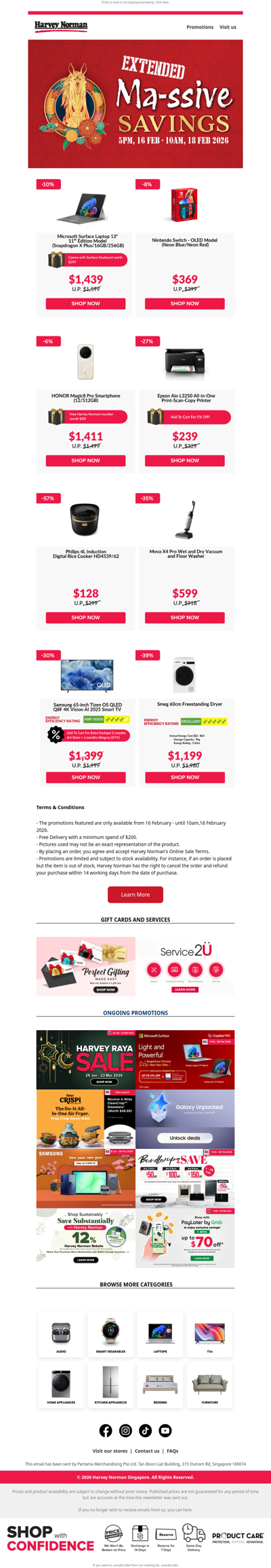 HUAT Extended! Ma‑ssive HUAT Deals Till 10am, 18 Feb