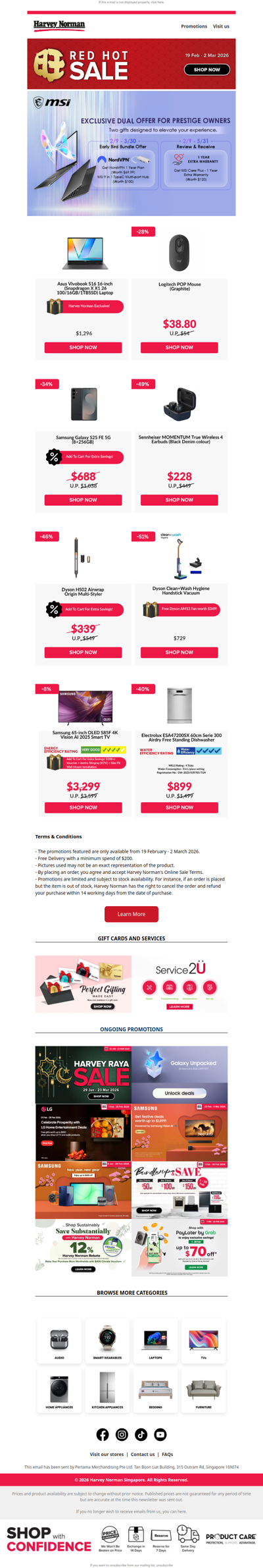 ONG Red Hot Deals Up to 82% OFF!