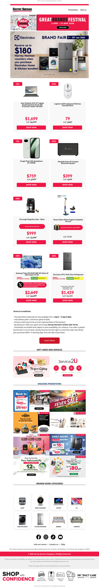 Secure your favourite brands at this Great Brands Festival with up to 80% Off!