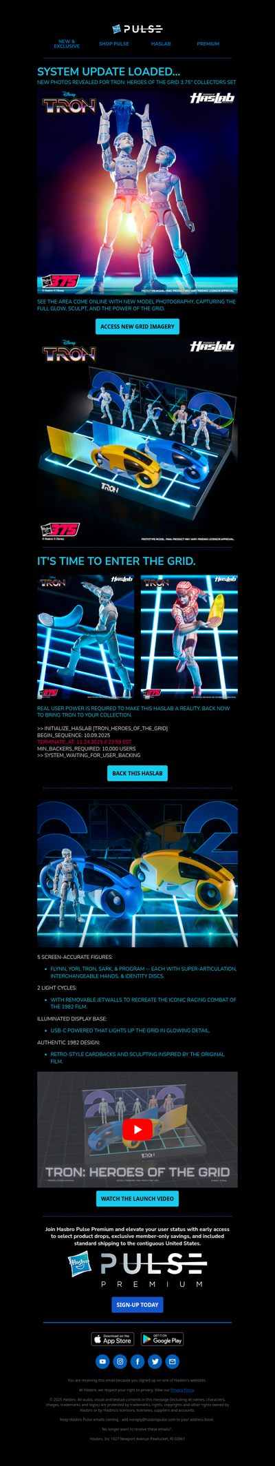 System Update: New TRON: Heroes of the Grid Collector Set HasLab Images Detected