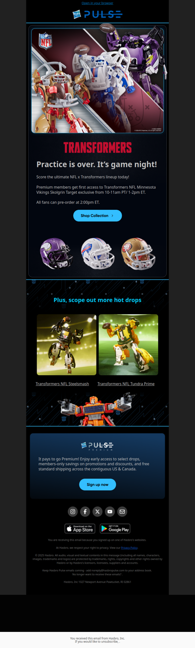 🏈+🤖 Which Transformers x NFL figure is your next draft pick?