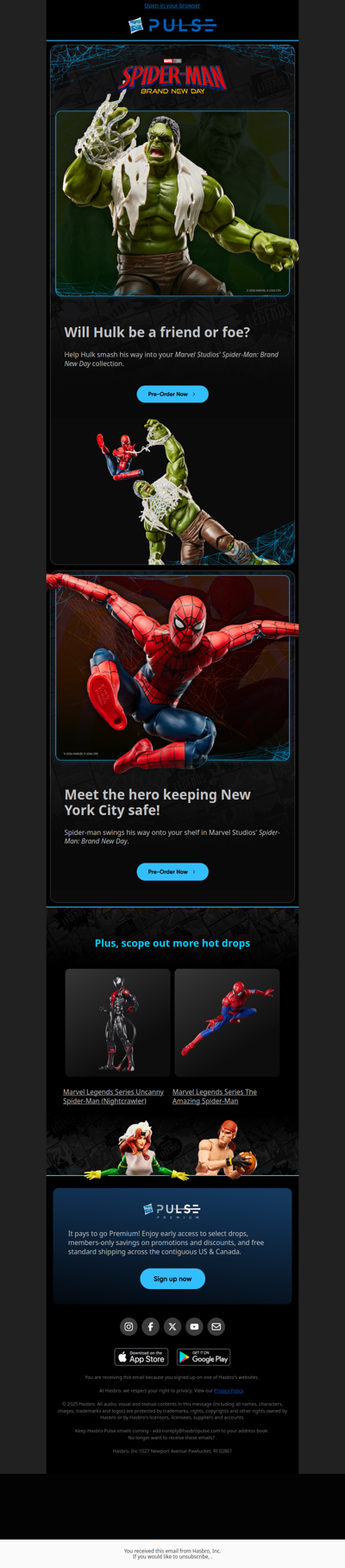 🕸️ Thwip! Swing by and score new Spider-Man: Brand New Day figs!