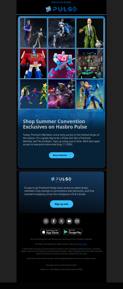 Convention Exclusives land NOW for Hasbro Pulse Premium Members!