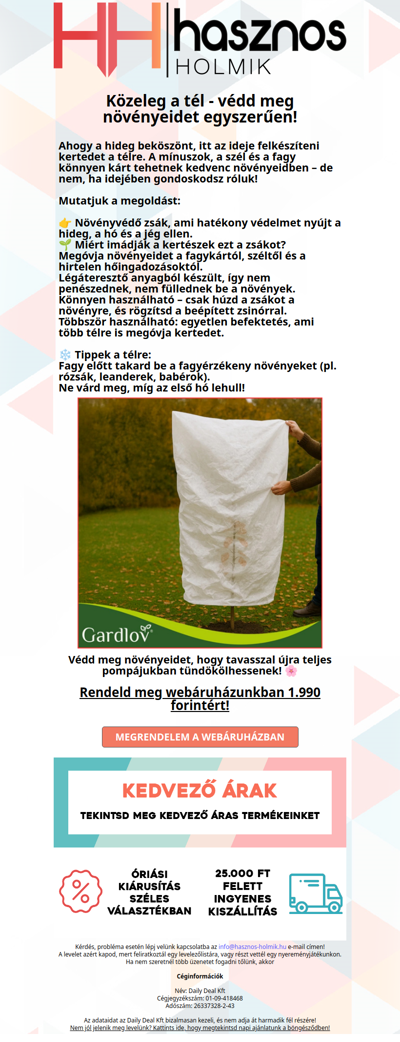 ❄️ Közeleg a tél – védd meg növényeidet egyszerűen!