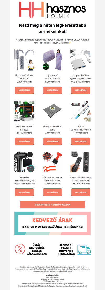 👌 Nézd meg mik voltak a hét legsikeresebb termékei! 👌