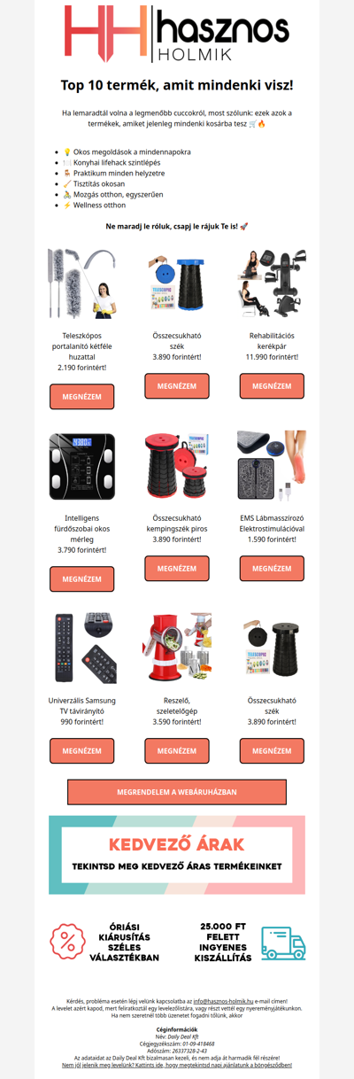 🔥 Top 10 termék, amit mindenki visz