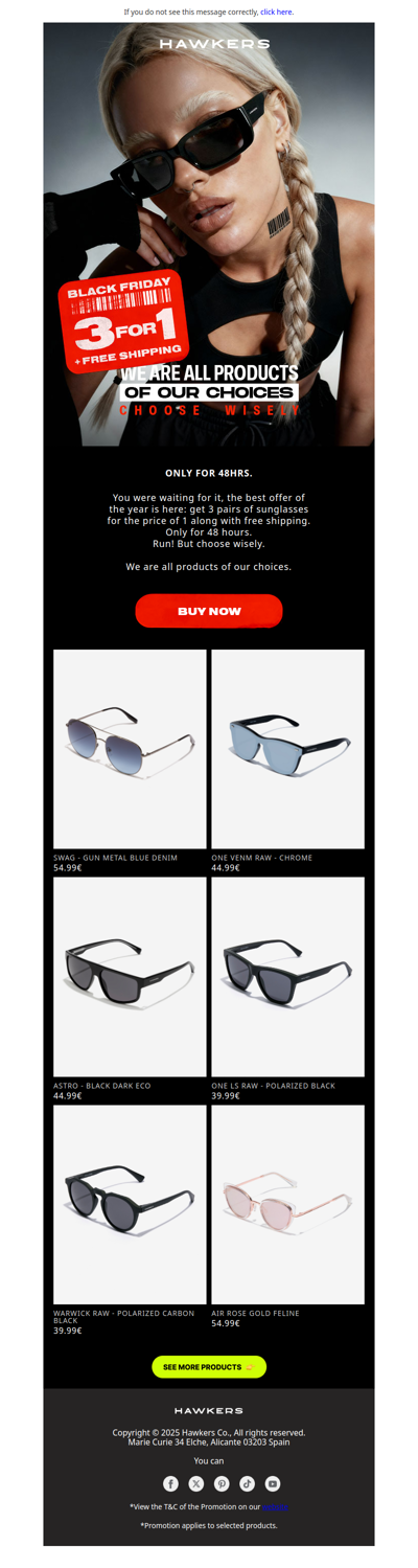 Black Friday. 3for1 + Free shipping