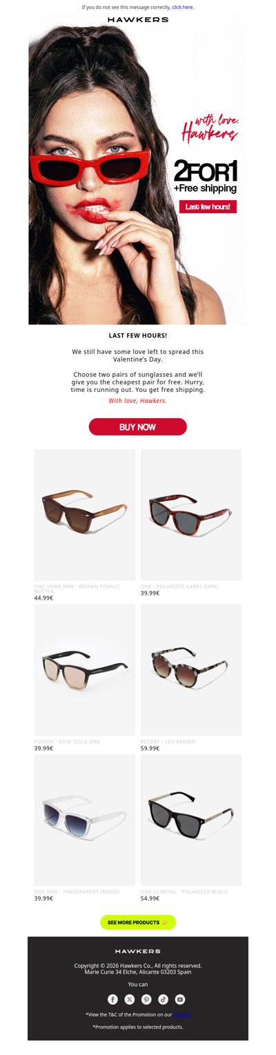 LAST FEW HOURS! 2for1 + Free shipping.