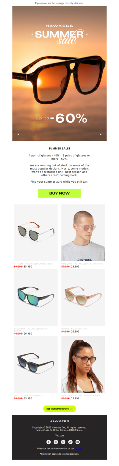 SALES with up to -60% | The Favs are running out