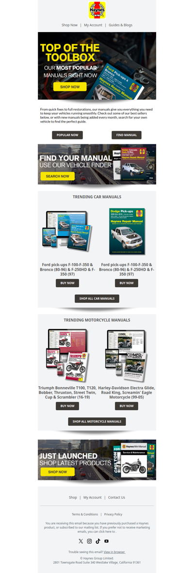 Our Most Popular Manuals Are Here! 🚗🔧