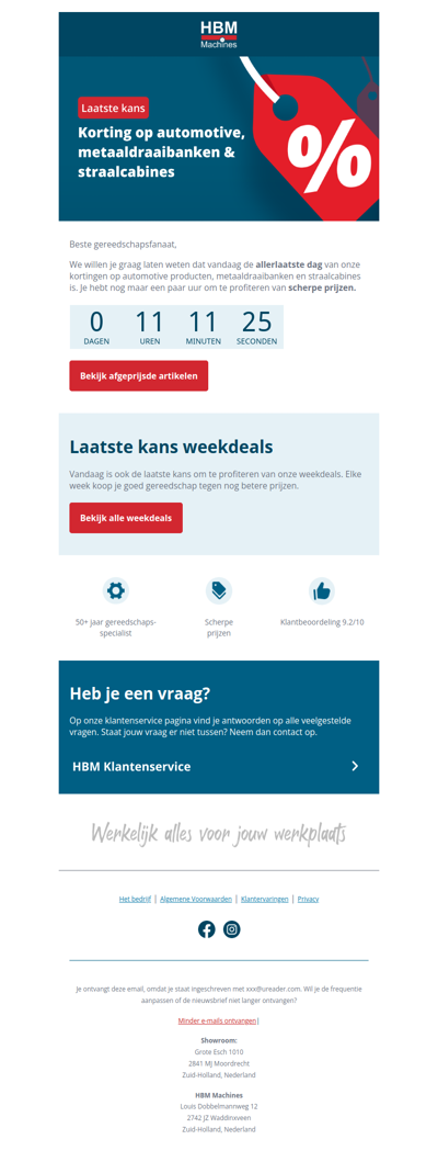 Laatste kans: korting op automotive, metaaldraaibanken & straalcabines