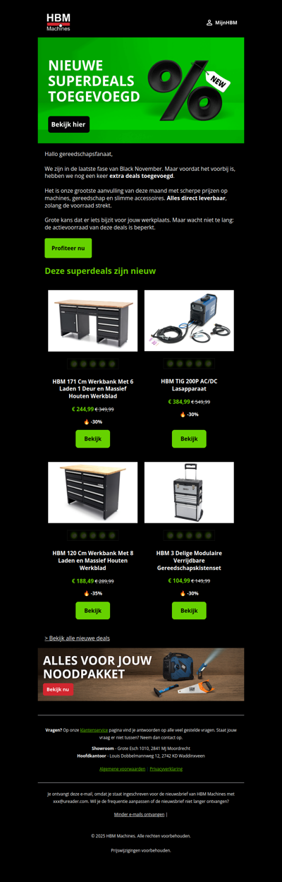 Nieuwe Black November deals toegevoegd