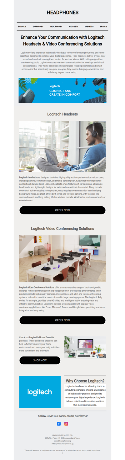 Enhance Your Communication with Logitech Headsets & Video Conferencing Solutions