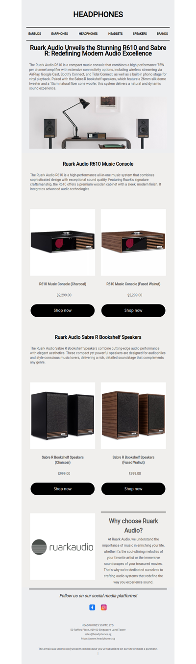 Ruark Audio Unveils the Stunning R610 and Sabre R: Redefining Modern Audio Excellence