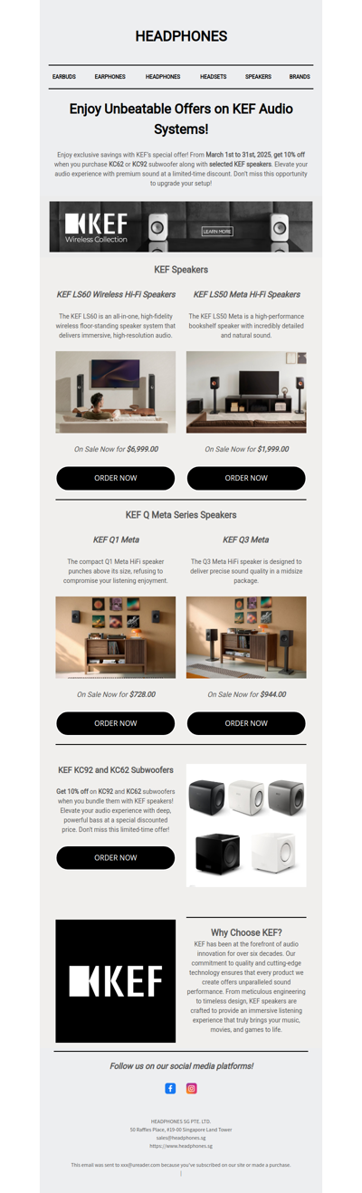 Enjoy Unbeatable Offers on KEF Audio Systems!