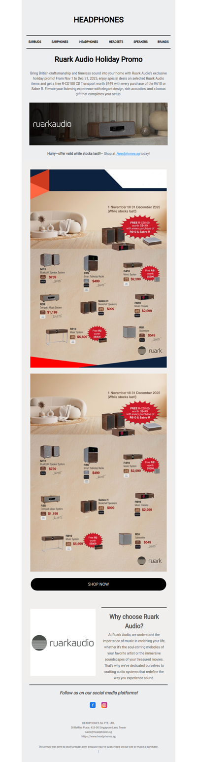 Ruark Audio Holiday Promo