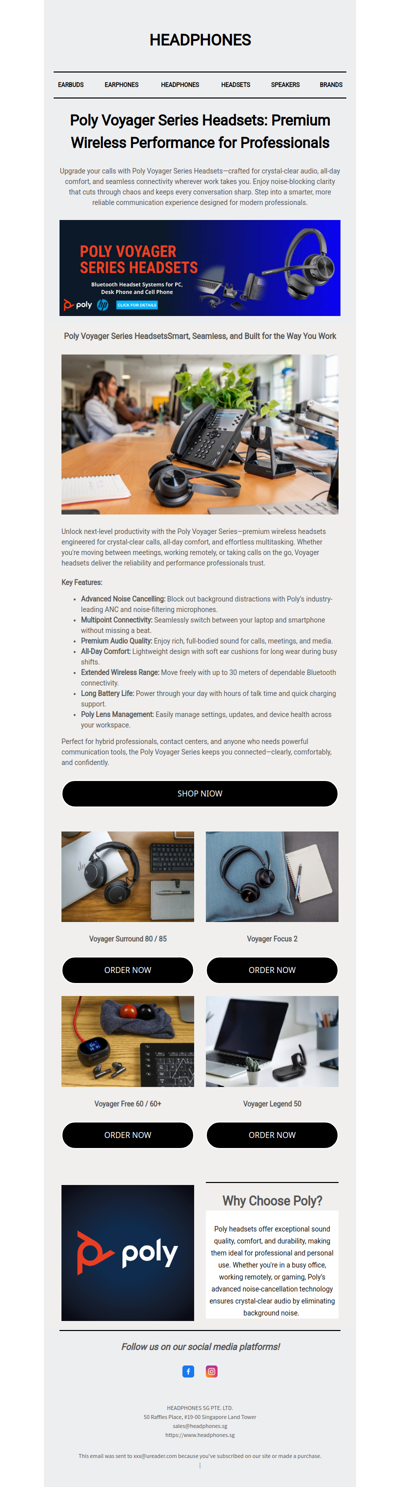 Poly Voyager Series Headsets: Premium Wireless Performance for Professionals