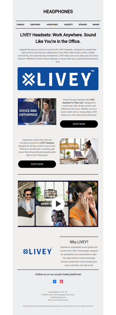 LIVEY Headsets: Work Anywhere. Sound Like You’re in the Office.