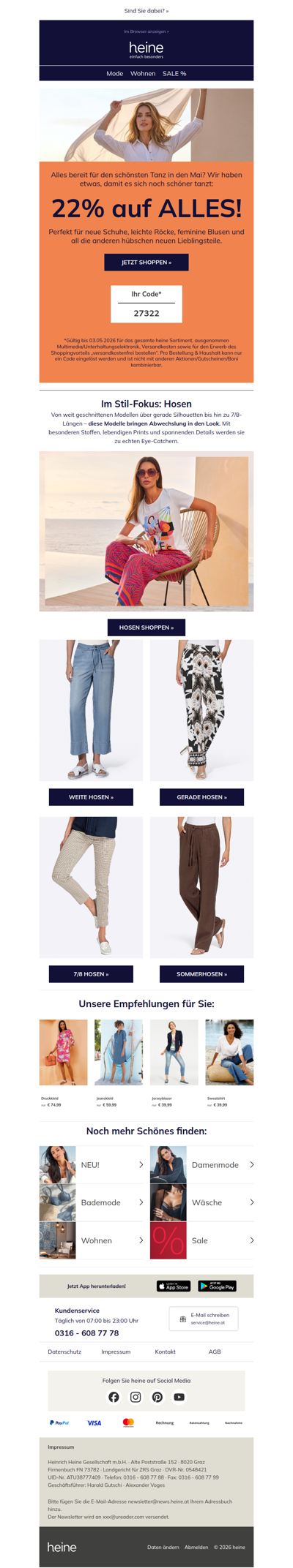 Mit 2️⃣2️⃣% Rabatt in den Mai tanzen 👯