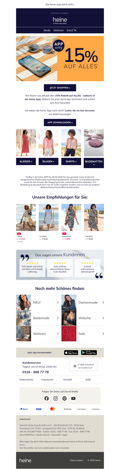 Nur noch heute: 15% auf ALLES! 🔥