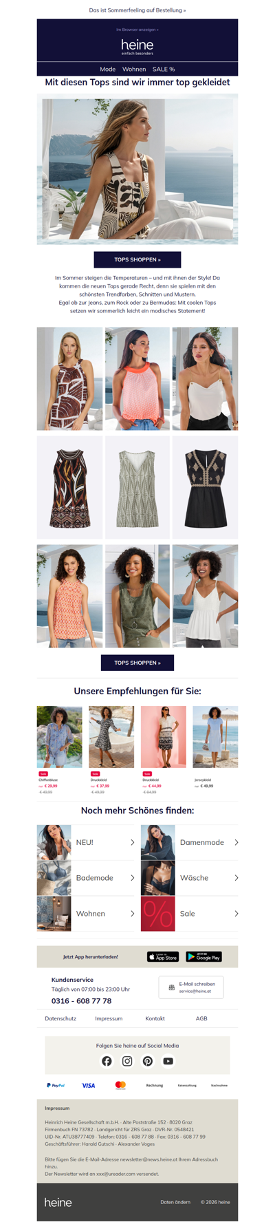 Einfach top, diese Tops
