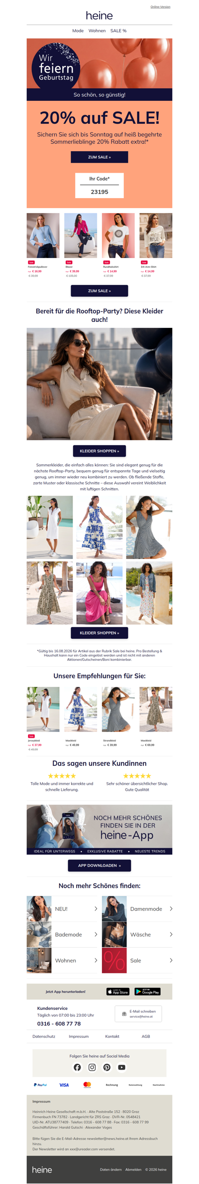 20% extra auf SALE! 😍