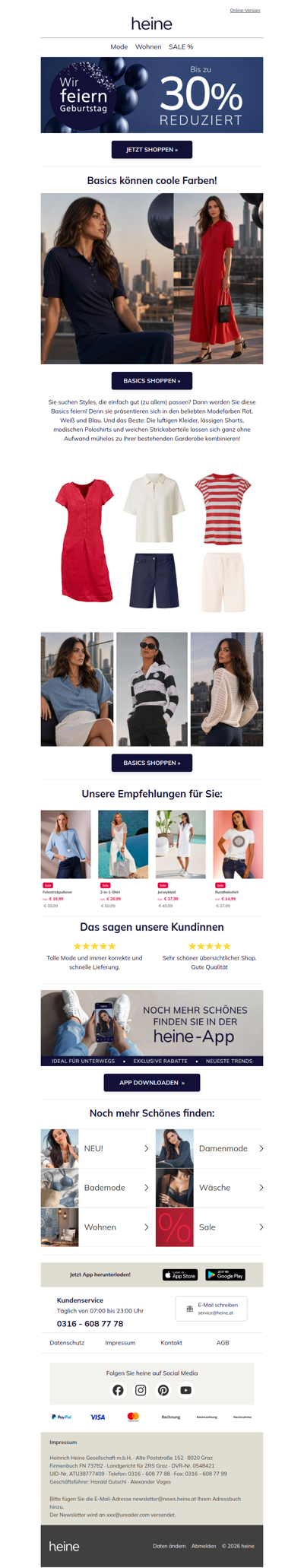 Must-haves in Rot, Blau & Weiß!