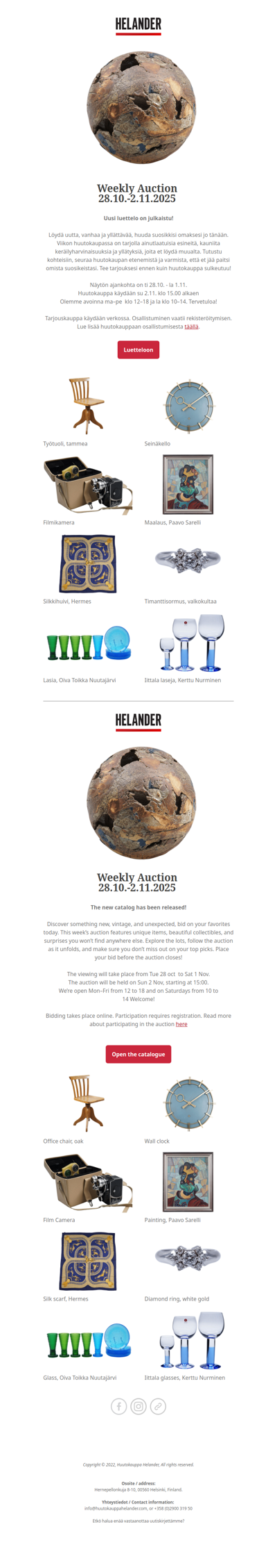 Uusi luettelo julkaistu! New catalogue published!