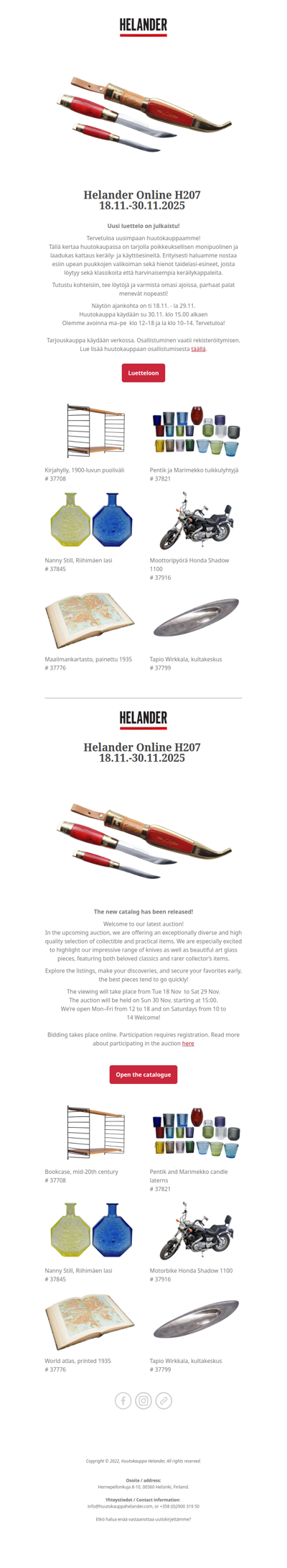 Uusi luettelo julkaistu! New catalogue published!