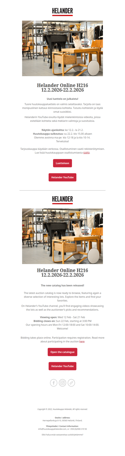 Uusi luettelo julkaistu! New catalogue published!