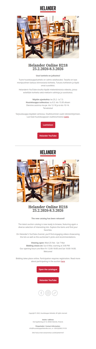 Uusi luettelo julkaistu! New catalogue published!