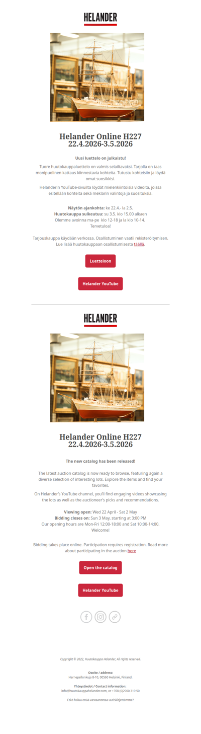 Uusi luettelo julkaistu! New catalog published!