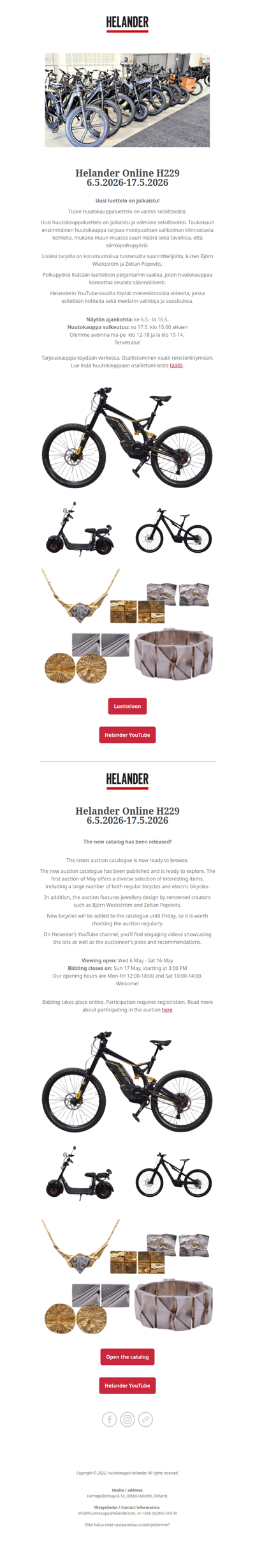 Uusi luettelo julkaistu! New catalog published!
