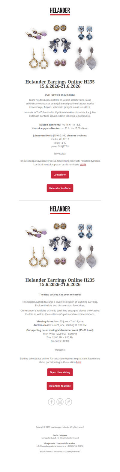 Uusi luettelo julkaistu! New catalog published!