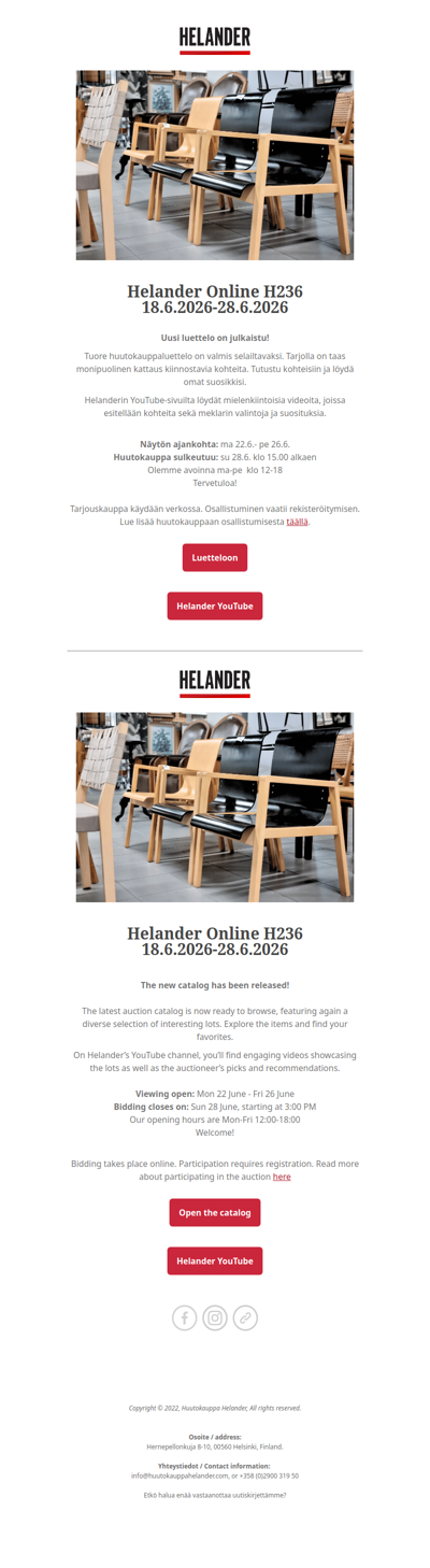 Uusi luettelo julkaistu! New catalog published!