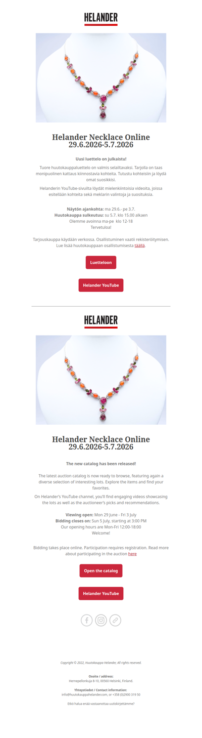 Uusi luettelo julkaistu! New catalog published!