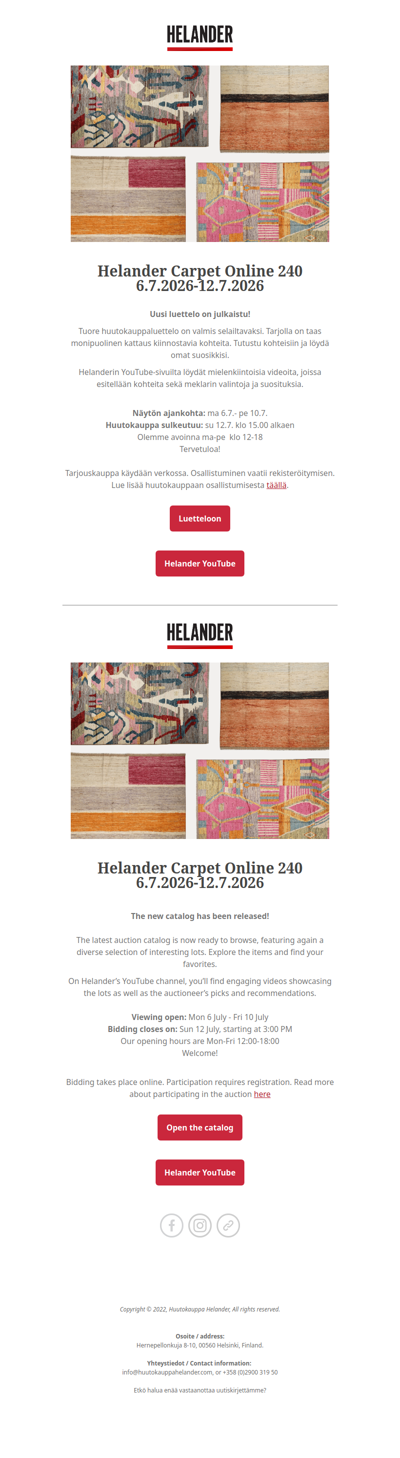 Uusi luettelo julkaistu! New catalog published!