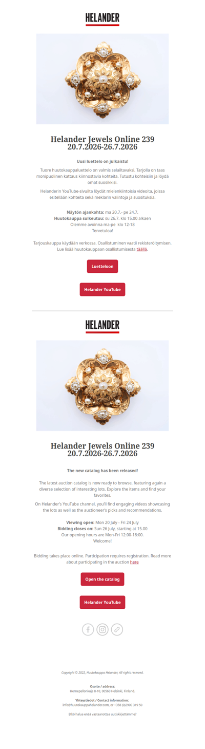 Uusi luettelo julkaistu! New catalog published!