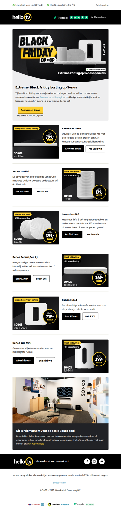 Extreme Black Friday korting op Sonos