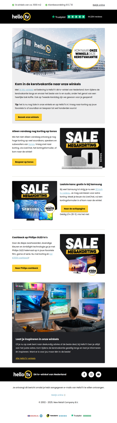 Bezoek HelloTV in de kerstvakantie