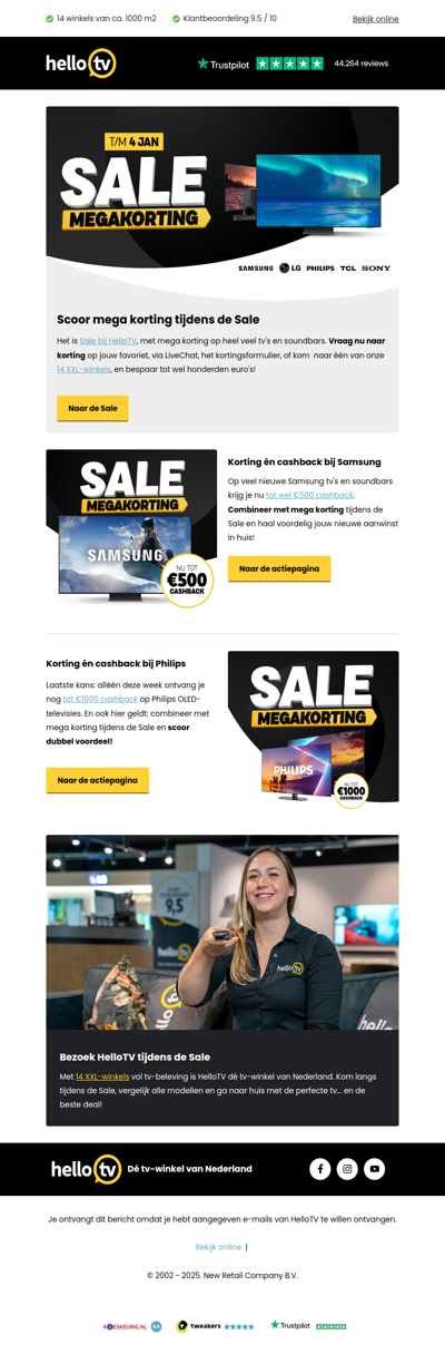 Het is Sale bij HelloTV!