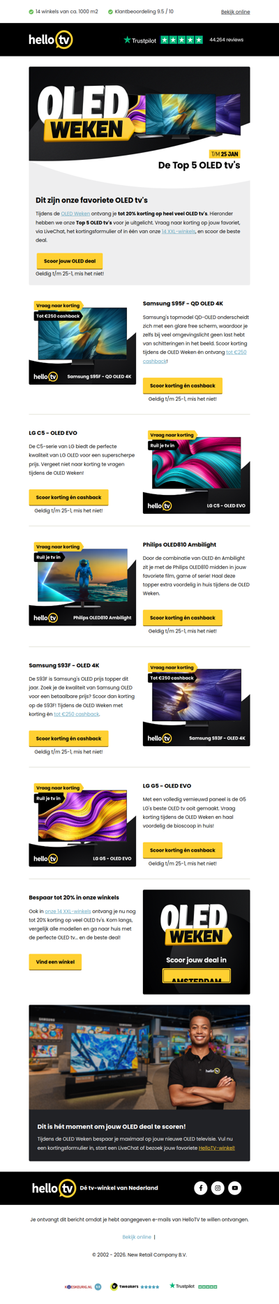 Dit is onze Top5 OLED tv's