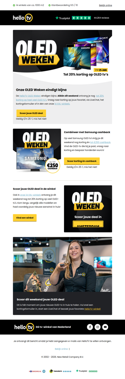 Scoor dit weekend nog jouw OLED deal!