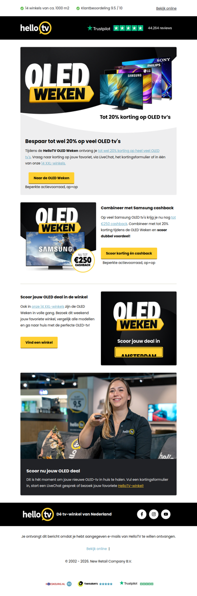 OLED Weken: bespaar nu tot 20%