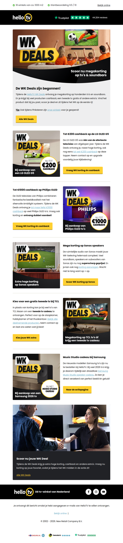 De WK Deals zijn begonnen!