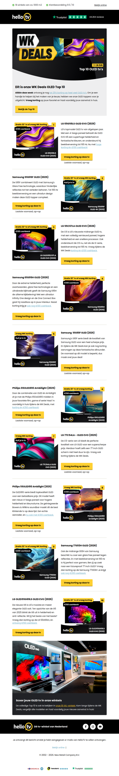 Dit is de OLED tv Top 10