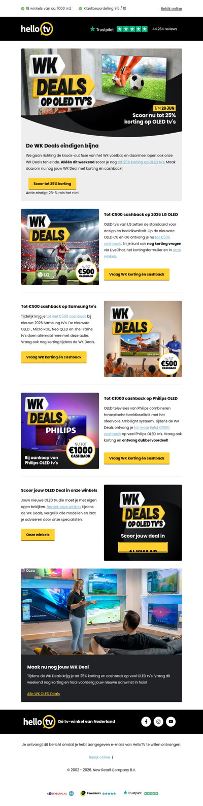 Laatste kans: de WK Deals eindigen bijna