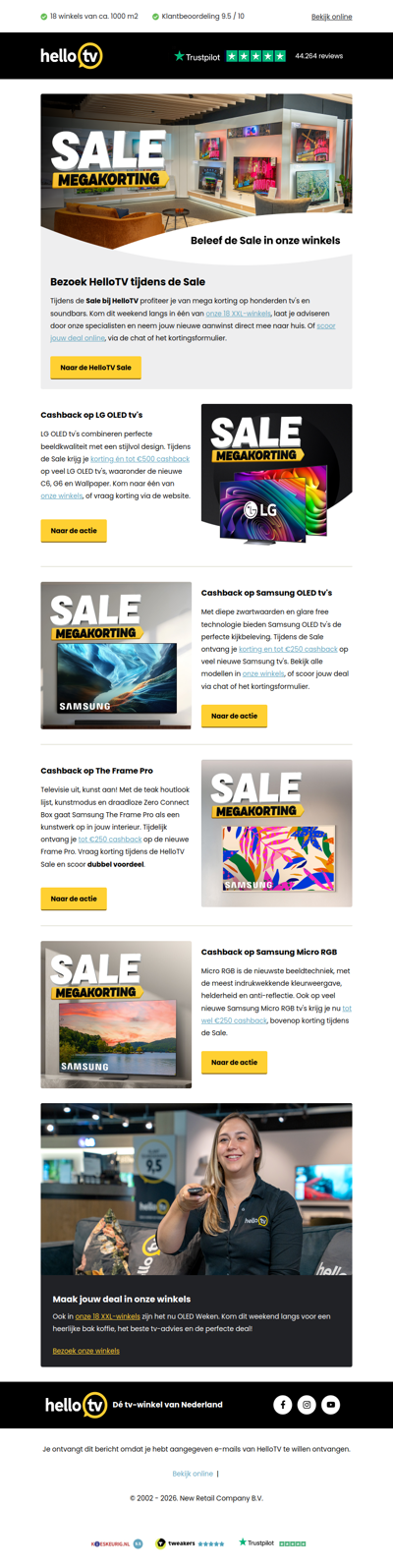 Het is Sale bij HelloTV