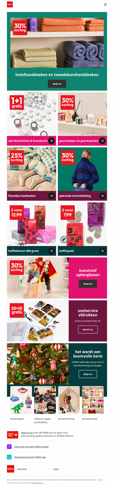 sla je slag: nu 30% korting op hotelhanddoeken en tweedekanshanddoeken